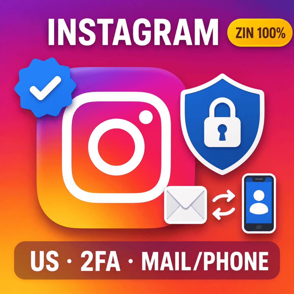 IG TÊN US CÓ 2FA REG LIVE VERY RANDOM MAIL HOẶC PHONE - ZIN 100%